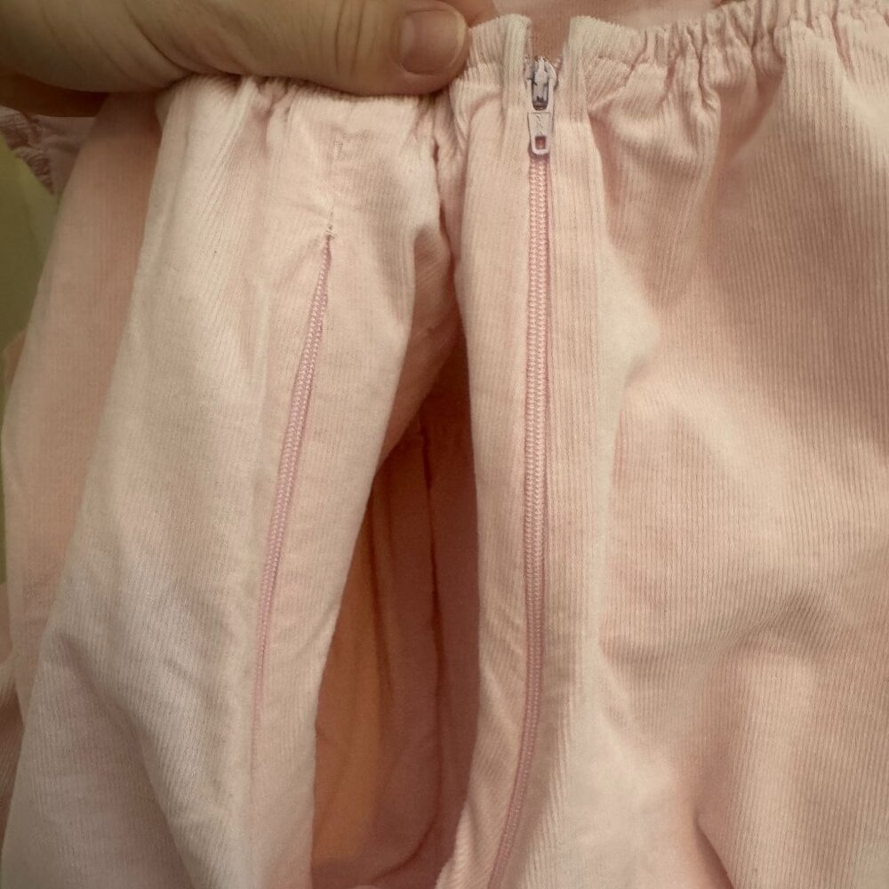 “K” Monogram Pink Corduroy Coveralls, girls size 2t - Picture 4 of 4